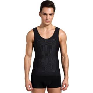 👉 Korset zwart XXXXL active mannen Heren buik taille shapewear vest, maat: (zwart)