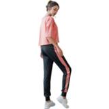 👉 BH oranje XL active vrouwen 3-in-1 beha + effen kleur T-shirt met korte mouwen broek Sneldrogend casual sportkledingpak voor dames (kleur: maat: XL)