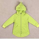👉 Dinosaurus groen active kinderen Lente en herfst cartoon vormige capuchon rits jas, hoogte: 130cm (groen)