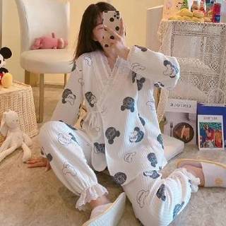 👉 Borstvoeding katoen XXXL active vrouwen Lucht Opsluiting Kleding Verdikte Herfst En Winter Postpartum Zwangere Pyjama Vrouwen, Maat: (Zoals afgebeeld)