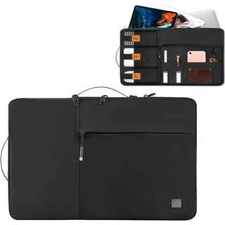 👉 Shirt zwart nylon active WIWU Alpha Double Layer Travel Carrying Storage Bag Sleeve Case voor 13,3 inch laptop (zwart)