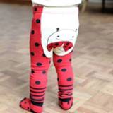 👉 Sock rood active kinderen Cute Cartoon Animal Pantyhose Socks Set, Passende hoogte: 80cm (Red Beetle)