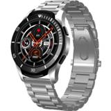 👉 Smartwatch zilver active B3P 1.3 inch touchscreen smartwatch, ondersteuning slaapmonitor / hartslagmeter bloeddrukmeter, stijl: stalen band (zilver)