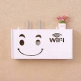 👉 Router active Socket Opbergdoos Set-top Box Decoratie Tv-meubel Woonkamer Aansluitdoos, Afmeting: 40.5x20.5x9.5cm (Smiley Face)