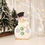 👉 Ornament houten active 5 stuks kerst decoratieve DIY ornamenten (hoge hoed sneeuwpop)