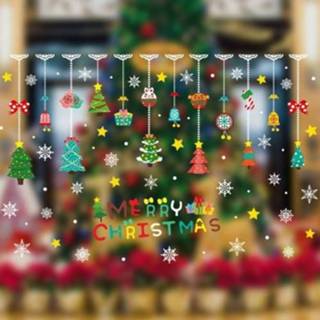 👉 Muursticker active 4 STKS Kerst Statische Stickers Winkelcentrum Raamdecoratie Muurstickers Raamstickers, Specificatie: Kerstboom