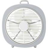 👉 Nachtlamp wit active Retro USB Opladen Nachtlampje Kleine ventilator Kantoor Mute Desktop Roterende windkap (wit)
