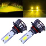 👉 Motorfiet goud active 2 STUKS 9005 DC9-36V / 36W 3000K 6000LM IP68 Auto Motorfiets Mini COB LED Koplamp Lampen Mistlamp (Goud Licht)