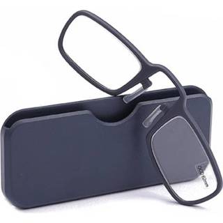 👉 Leesbril blauw active 2 STKS TR90 Pince-nez Verziend bril met draagbare doos, graden: + 2.00D (blauw)