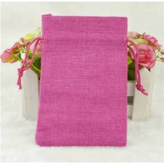 👉 Geschenkzak rood linnen rose active 50 STKS Multi size jute koord geschenkzakken zakken bruiloft verjaardagsfeestje gunsten geschenkzakken, afmeting: 7x9cm (rose rood)