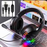 👉 Microfoon zwart active YINDIAO Q2 Op het hoofd gemonteerde bedrade gaming-headset met microfoon, versie: dubbel 3,5 mm + USB (zwart)