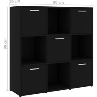 👉 Boeken kast active zwart Boekenkast 90x30x90 cm spaanplaat 8720286017258