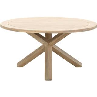 👉 Terrastafel wit hardhout active Tigre dining tuintafel 150 cm rond acacia white wash