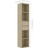 👉 Boekenkast active 36x30x171 cm spaanplaat sonoma eikenkleurig 8720286016640