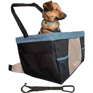 👉 Autostoel zwart blauw polyester Kurgo Hond 40,6 X 30,5 Cm Zwart/blauw 813146011447