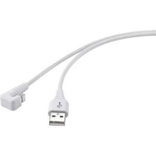 👉 Wit Renkforce USB-kabel USB 2.0 USB-A stekker, Apple Lightning stekker 1.00 m 4064161150048