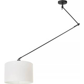 👉 Hanglamp zwart witte Ylumen Knik met kap Ø 40 cm 8712771030705