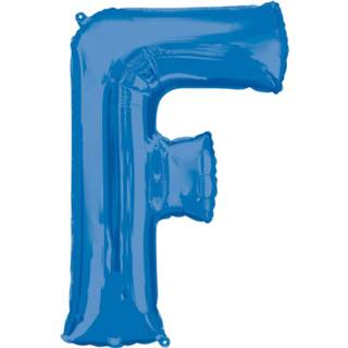 👉 Folieballon blauw Amscan Letter F 53 X 81 Cm 26635354110