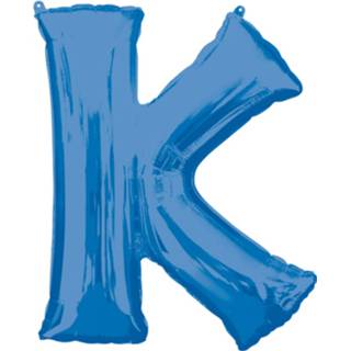 👉 Folieballon blauw Amscan Letter K 66 X 83 Cm 26635354219