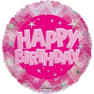 👉 Folieballon roze Witbaard Holographic Hbd 46 Cm 681070113106