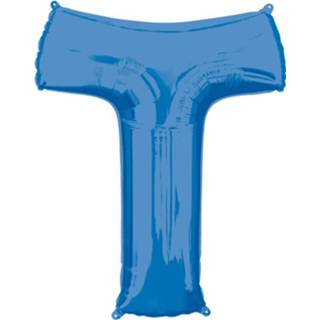 👉 Folieballon blauw Amscan Letter T 66 X 81 Cm 26635354394
