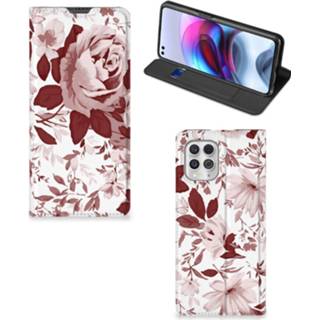 👉 Bookcase Motorola Moto G100 Watercolor Flowers 8720215058451