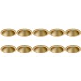 👉 Armatuur goud aluminium Spot 10 Pack - Pragmi Pollon Pro Gu10 Fitting Inbouw Rond Mat Verdiept Ø82mm 7434212755732