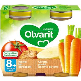 👉 Maaltijd active Olvarit Wortel/ Kip/ Aardappel 8M+ 2x200g 5900852928079