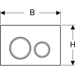 👉 Leisteen Mustang Geberit Sigma 21 bedieningplaat met dualflush frontbediening voor toilet 24.6x16.4cm 115.652.JM.1 4025410749246