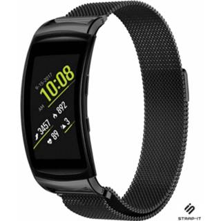 👉 Milanese band zwart Strap-it® Samsung Gear Fit 2 / Pro (zwart) 8720391621258