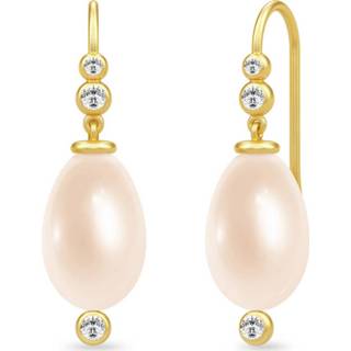 👉 Onesize vrouwen geel Pearl Earrings 5704465137831