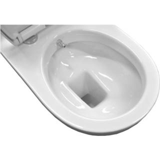 👉 Wandcloset wit keramiek Sanicare Met Geïntegreerde Bidetspoeler 53,5x36 cm 8719304693659