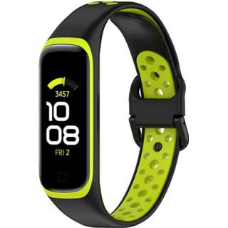👉 Sport band zwart geel Strap-it® Samsung Galaxy Fit 2 bandje (zwart/geel) 8720391668673