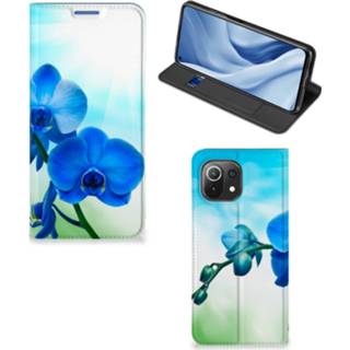 👉 Orchidee blauw Xiaomi Mi 11 Lite Smart Cover - Cadeau voor je Moeder 8720215298925