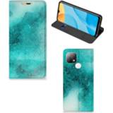 👉 Blauw Bookcase OPPO A15 Painting Blue 8720215281835