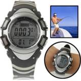 👉 Thermometer zwart active Digitaal visbarometerhorloge met / hoogtemeter weersvoorspelling druktrendgrafiekweergave 30m waterdicht stormalarm (zwart)