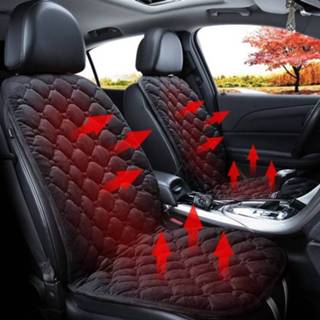 👉 Zitting zwart active Auto 12V Voorstoelverwarming Kussen Warmer Cover Winter Verwarmd Warm, Dubbele (Zwart)