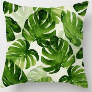 Kussenslop groene polyester active Tropische Planten Kussensloop Decoratieve Kussenslopen Bladeren Sierkussen Cover Vierkant 45CM x (5)