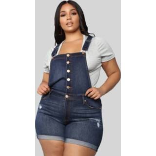 Koersbroek blauw XXXXL active Grote maten denim korte (kleur: donkerblauw, maat: XXXXL)