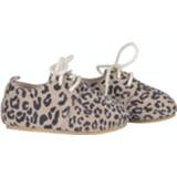 👉 Little Indians babyschoenen Oxford Leopard taupe leer maat 15