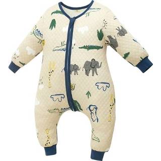 👉 Slaapzak 100 active baby's Baby-katoenen met split-been Kick-proof quilt (kleur: Swamp Alligator Maat: 100)