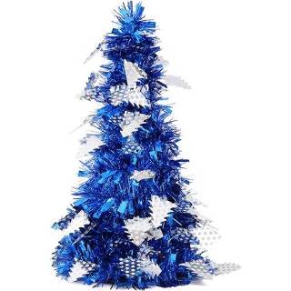 👉 Mini desktop blauw active 6 STKS Kerstboom Hotel Winkelcentrum Kerstversiering, Stijl: Met Kleine Boom (Blauw)