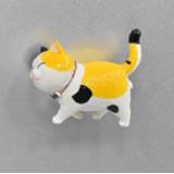 👉 Koelkast zwart geel wit medium active Creatieve Cartoon Cat Magnet Berichtmagneet, Grootte: 4× 4,5 cm, Stijl: Tabby