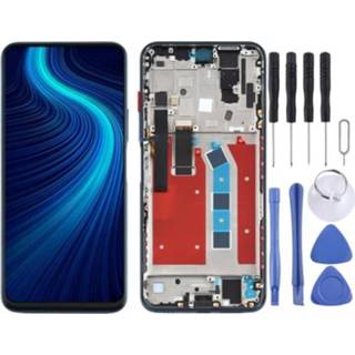 👉 Digitizer blauw active Lcd-scherm en volledige montage met frame voor Huawei Honor X10 5G (blauw)