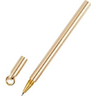 👉 Inkt cartridge zwarte messing active Explosieveilige handgemaakte handtekening pen Retro Zuiver koperen Neutrale waterpen, maat: lang