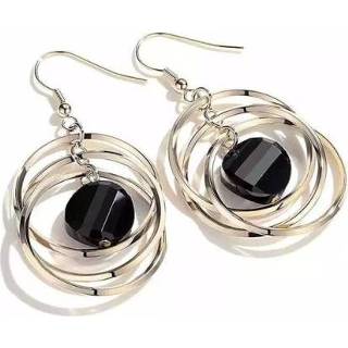 Kwast zilver active vrouwen Mode vrouwelijke persoonlijkheid temperament overdreven lange eenvoudige multi-ring oorbellen (zilver)