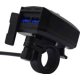 👉 Motorfiet active Motorfiets waterdichte 10-80V 2.4A dubbele USB-snelladeradapter