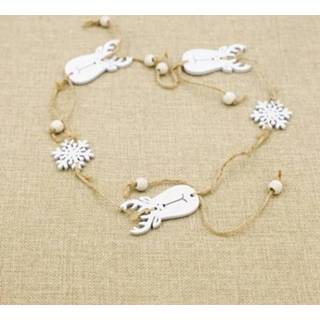 👉 Kerstboom active Kerstdecoratie Houtdecoratie Hanger Elanden Sneeuwvlok Huis Sling Opknoping (C Elk)