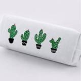 Opbergtas canvas active Print Cactus Achthoekige versie Kleine frisse cosmetische Etui (4 Cactus)