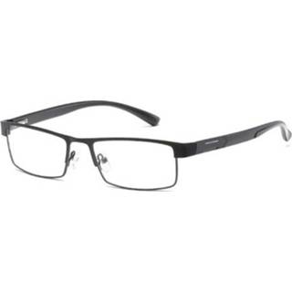 Leesbril zwart active Eenvoudige Matel Frame Verziendheid Brillen + 3.00D (Mat Zwart)